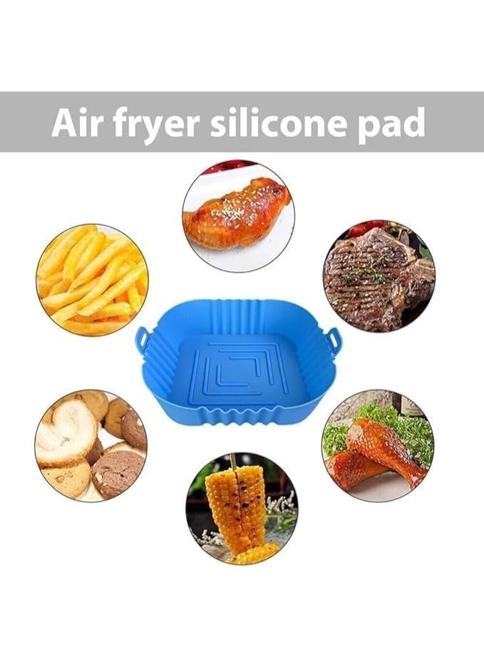 Premium Silicone Air Fryer Bowl 16cm – Square Reusable Air Fryer Liner, Non-Stick and Heat Resistant, Eco-Friendly Alternative to Disposable Parchment Paper-2Pcs - Image 5